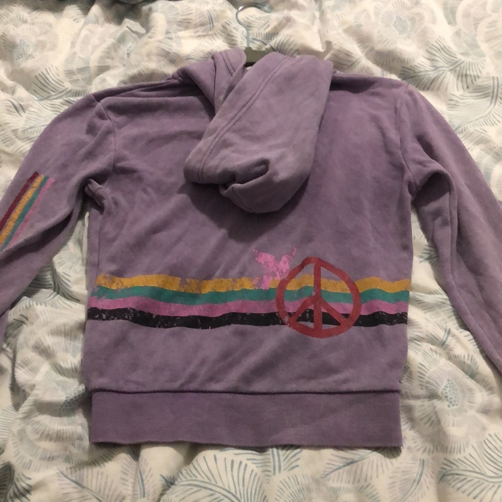 Butter super soft girls purple zip up sweatshirt - Picture 2 of 8